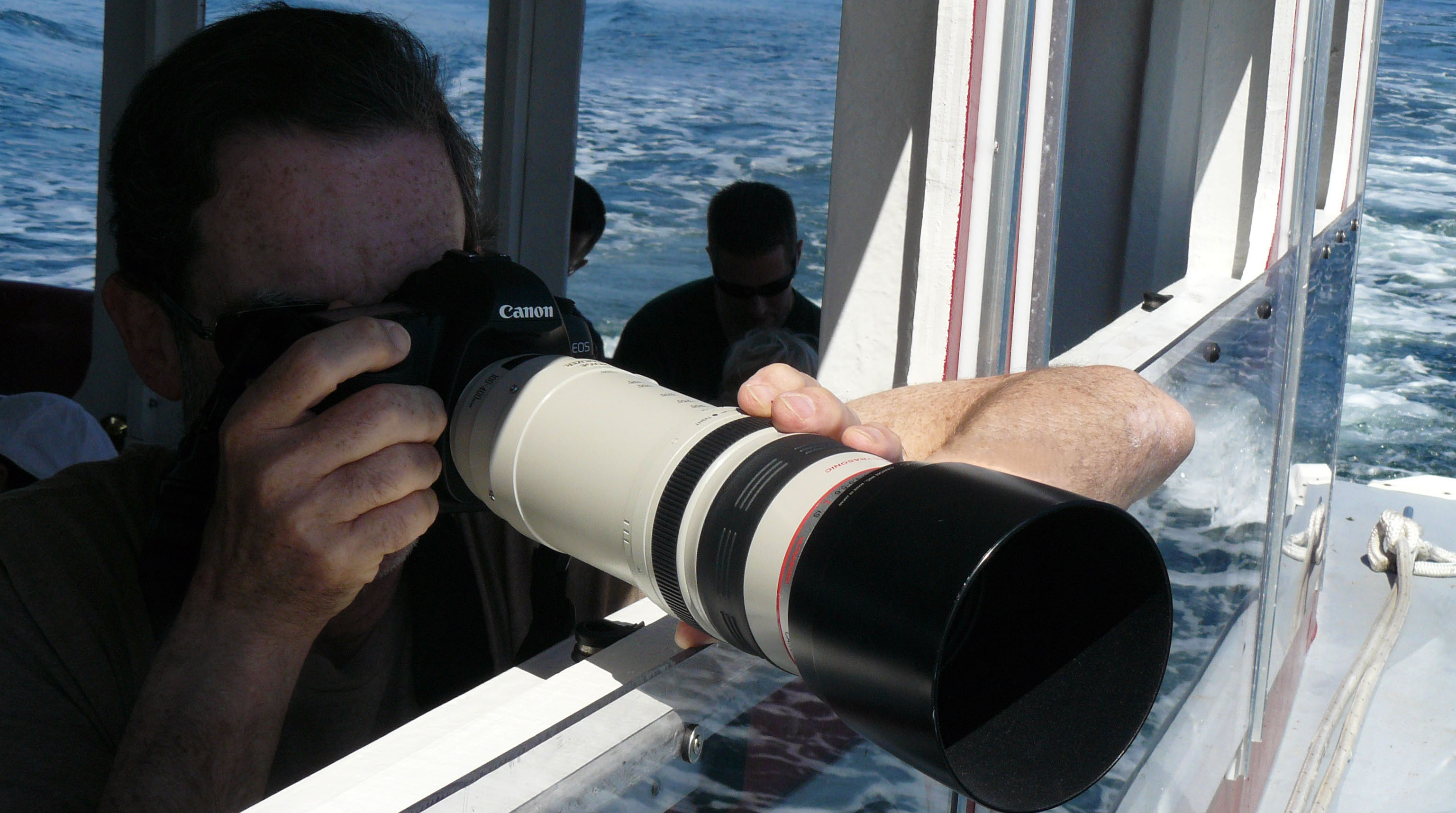 A photographer on our boat